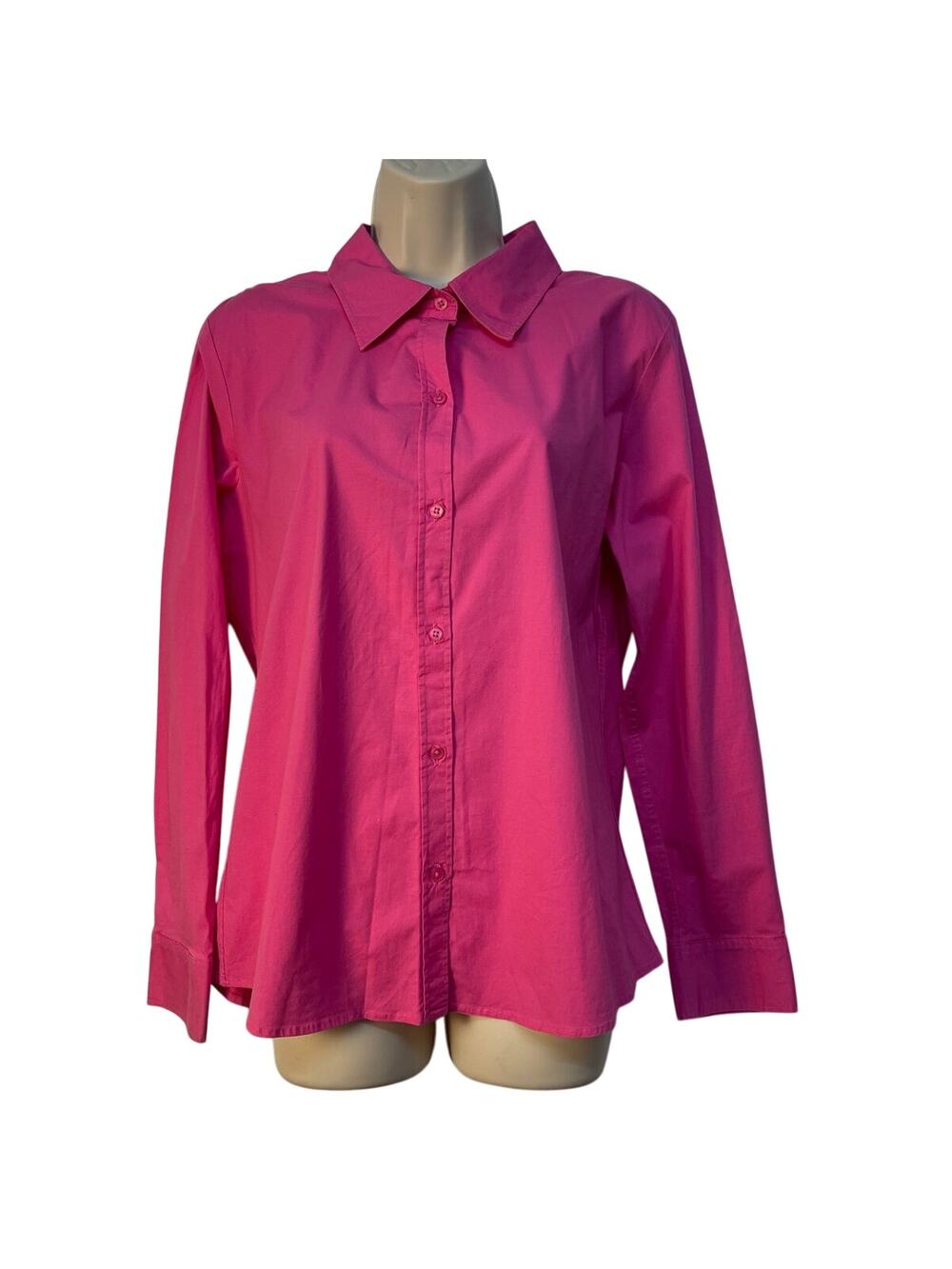 Bamboo Traders Hot Pink Button Up Blouse XL Pre-owned